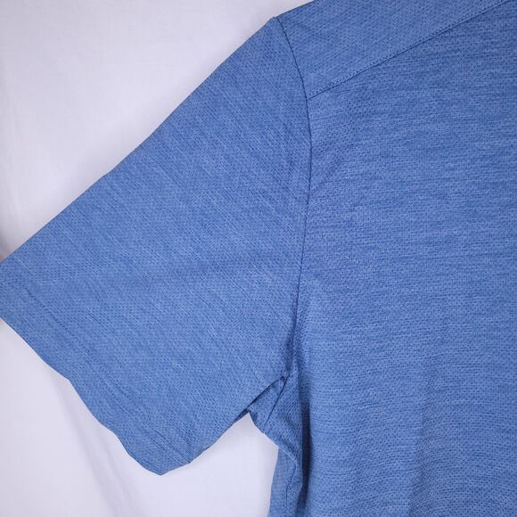 Travis Mathew Polo Shirt Mens Large Blue Heating Up Golf Performance - Picture 3 of 11